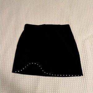 Zara Black Mini Skirt with Silver Studs